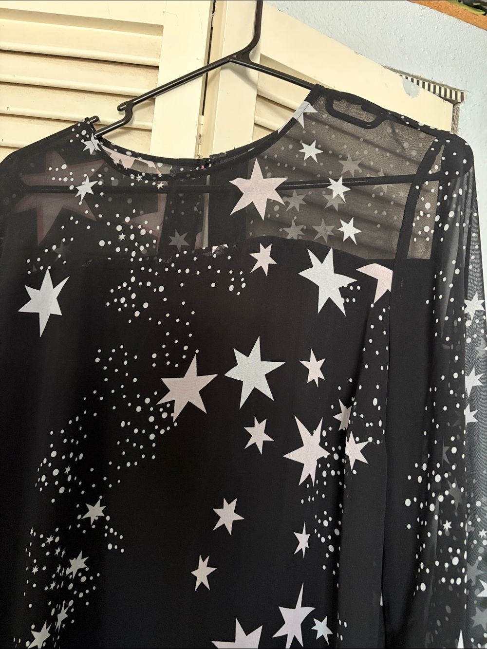 eva mendes for New York & Company Black Dress with Pink Star Print - Picture 3 of 4